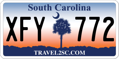 SC license plate XFY772
