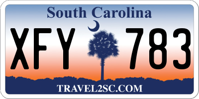 SC license plate XFY783