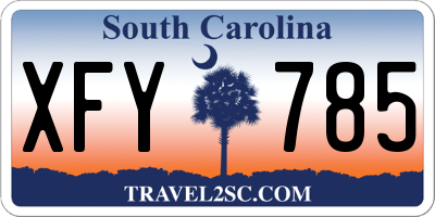 SC license plate XFY785