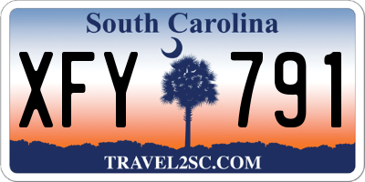 SC license plate XFY791