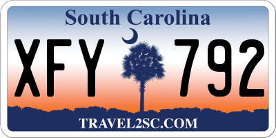 SC license plate XFY792