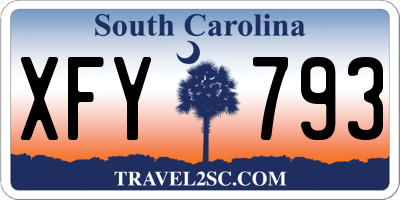SC license plate XFY793