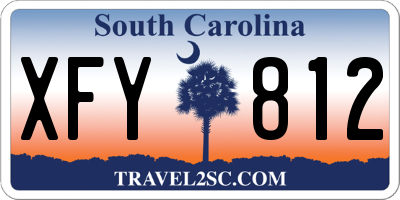 SC license plate XFY812