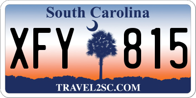 SC license plate XFY815