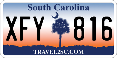 SC license plate XFY816