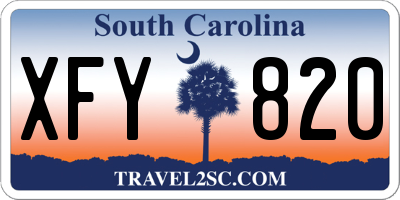 SC license plate XFY820