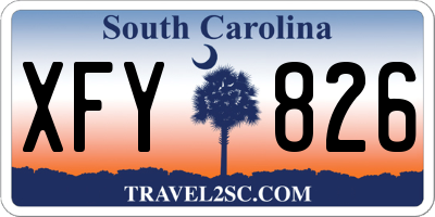 SC license plate XFY826