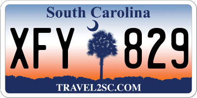 SC license plate XFY829
