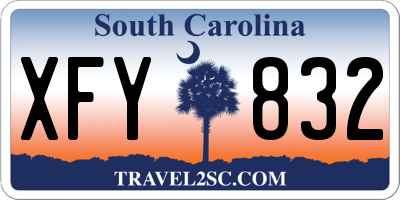 SC license plate XFY832