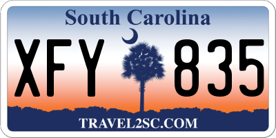 SC license plate XFY835