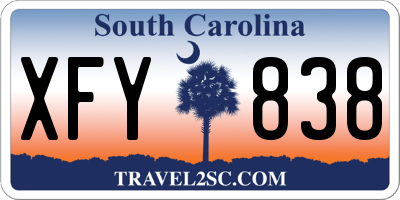 SC license plate XFY838