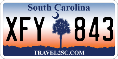 SC license plate XFY843