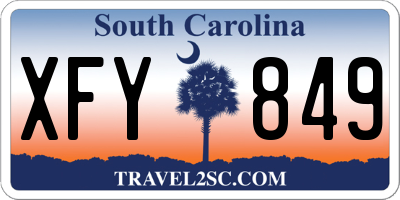 SC license plate XFY849