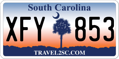 SC license plate XFY853