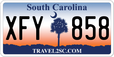 SC license plate XFY858