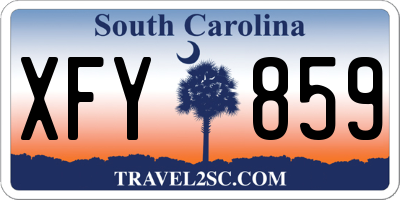 SC license plate XFY859