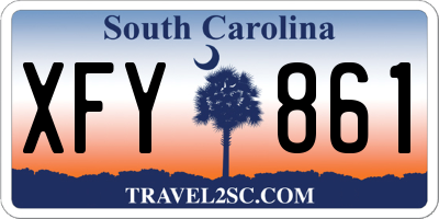 SC license plate XFY861