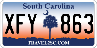 SC license plate XFY863