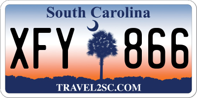 SC license plate XFY866