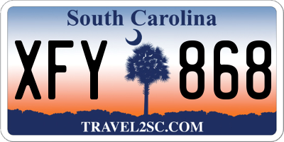 SC license plate XFY868