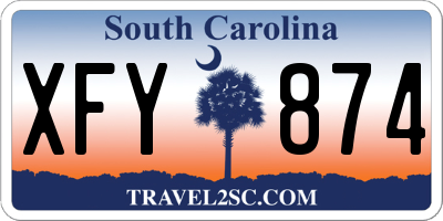SC license plate XFY874