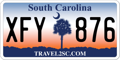 SC license plate XFY876