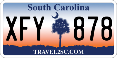 SC license plate XFY878