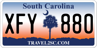 SC license plate XFY880