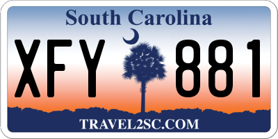 SC license plate XFY881