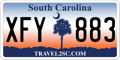 SC license plate XFY883