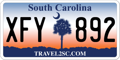 SC license plate XFY892