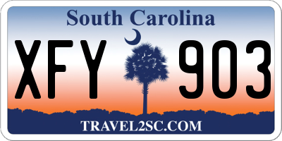SC license plate XFY903