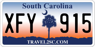 SC license plate XFY915