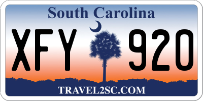 SC license plate XFY920