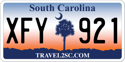 SC license plate XFY921