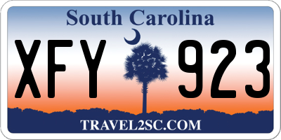 SC license plate XFY923