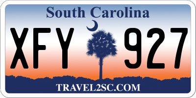 SC license plate XFY927