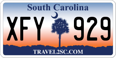 SC license plate XFY929