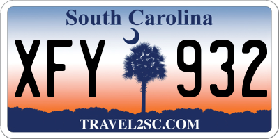 SC license plate XFY932