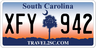 SC license plate XFY942