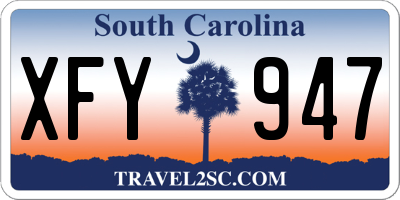 SC license plate XFY947
