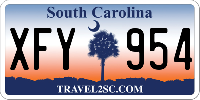 SC license plate XFY954