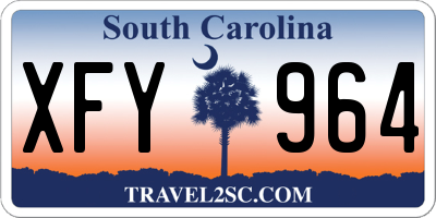 SC license plate XFY964