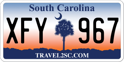SC license plate XFY967
