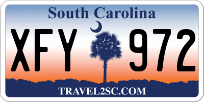 SC license plate XFY972