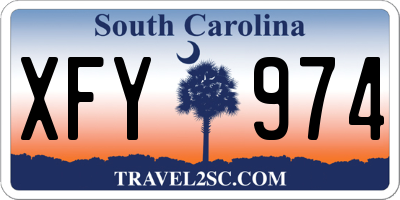 SC license plate XFY974