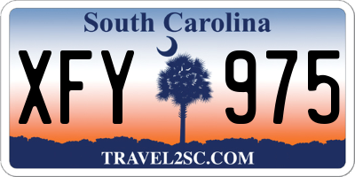 SC license plate XFY975
