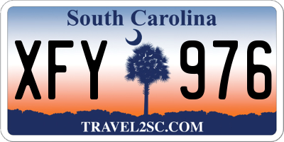 SC license plate XFY976