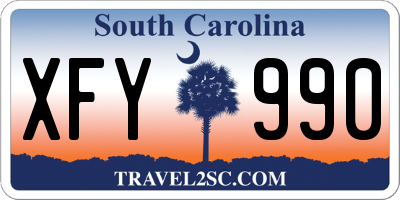 SC license plate XFY990