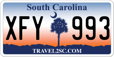 SC license plate XFY993